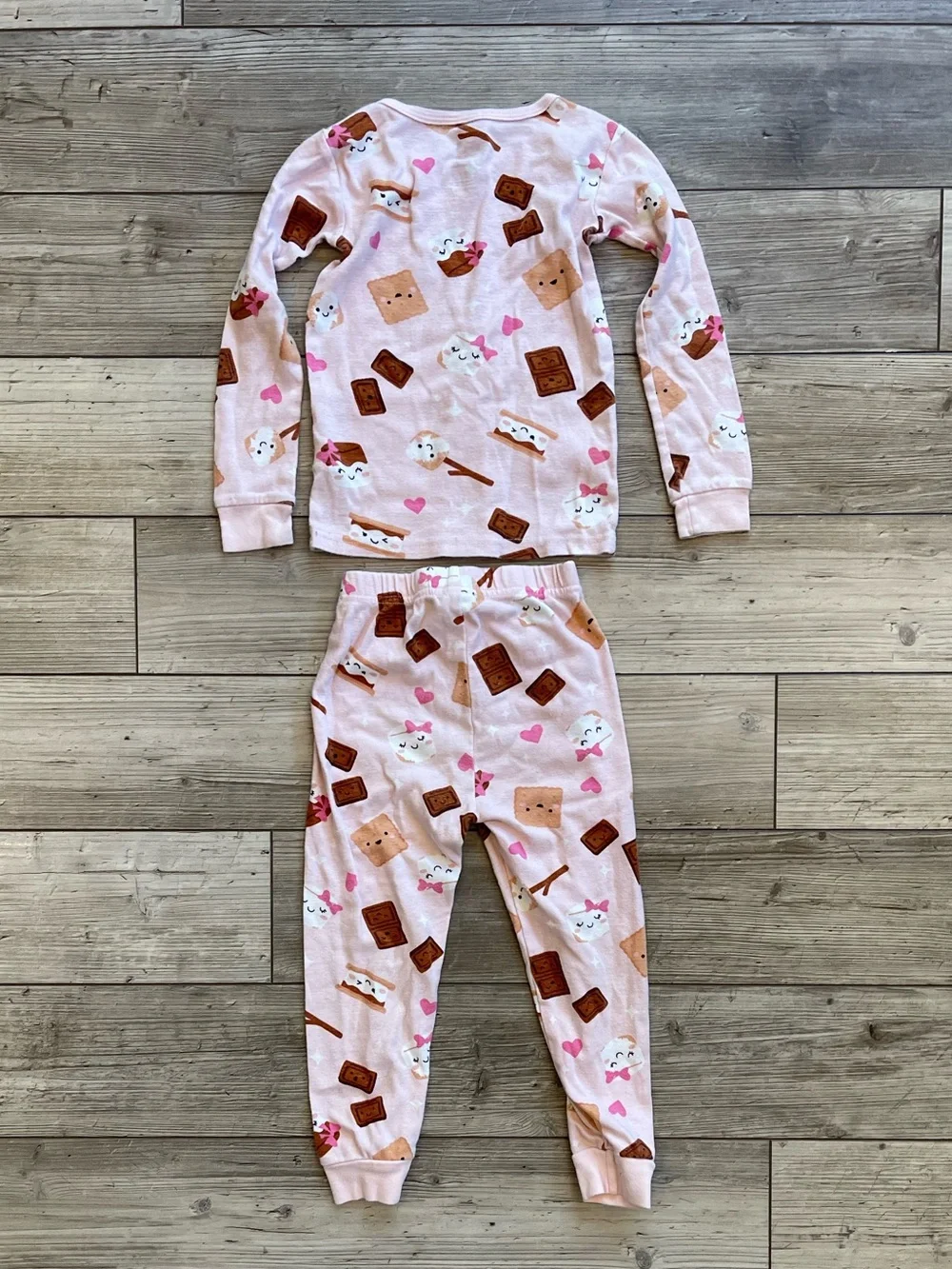 The Children’s Place | Pink S'mores Long-Sleeve Pajama Set | Size: 4T